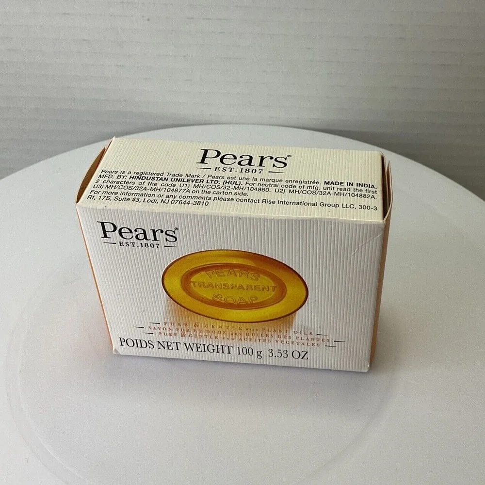 Pack of 1‎ Pears Transparent Glycerin Bar Soap 3.53 Oz Each ORANGE COLOR